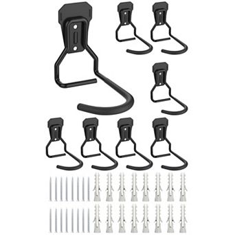 Heavy Duty Iron Bike Wall Mount Hooks 77-99 lbs Vertical Garage Storage