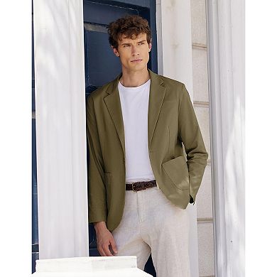COOFANDY Men' Casual Linen Blazer Lightweight Regular Fit One Button Sport Coat Wedding Suit Jacket