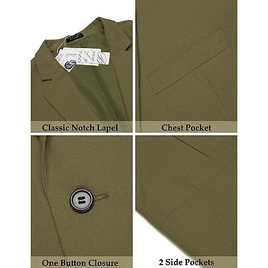 COOFANDY Men' Casual Linen Blazer Lightweight Regular Fit One Button Sport Coat Wedding Suit Jacket