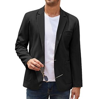 COOFANDY Men' Casual Linen Blazer Lightweight Regular Fit One Button Sport Coat Wedding Suit Jacket
