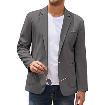 COOFANDY Men' Casual Linen Blazer Lightweight Regular Fit One Button Sport Coat Wedding Suit Jacket
