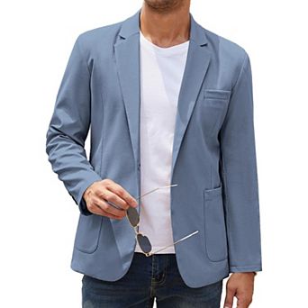 COOFANDY Men' Casual Linen Blazer Lightweight Regular Fit One Button Sport Coat Wedding Suit Jacket