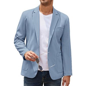 COOFANDY Men' Casual Linen Blazer Lightweight Regular Fit One Button Sport Coat Wedding Suit Jacket