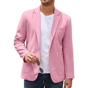 COOFANDY Men' Casual Linen Blazer Lightweight Regular Fit One Button Sport Coat Wedding Suit Jacket