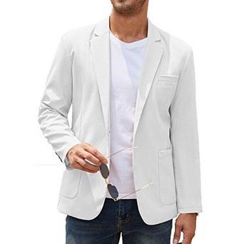 COOFANDY Men' Casual Linen Blazer Lightweight Regular Fit One Button Sport Coat Wedding Suit Jacket