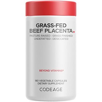 Codeage Grass-Fed Beef Placenta, Liver & Tracheal Cartilage Blend, Pasture-Raised, Non-GMO, 180 ct