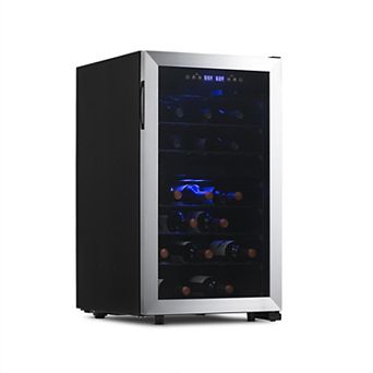 Newair Freestanding 43 Bottle Dual Zone Compressor Wine Fridge with Adjustable Racks