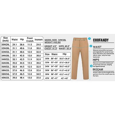 COOFANDY Mens Pants Stretch Work Dress Pants Lightweight Golf Pants Quick Dry Comfy Casual Pants