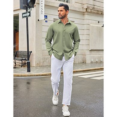 COOFANDY Men' Business Casual Shirts Long Sleeve Button Down Shirts for Men