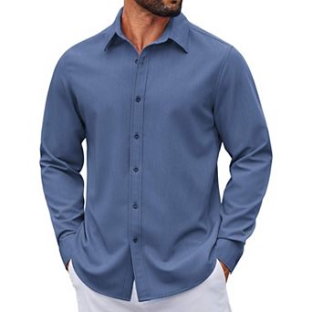 COOFANDY Men' Business Casual Shirts Long Sleeve Button Down Shirts for Men