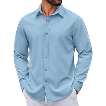COOFANDY Men' Business Casual Shirts Long Sleeve Button Down Shirts for Men