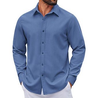 COOFANDY Men' Business Casual Shirts Long Sleeve Button Down Shirts for Men