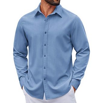 COOFANDY Men' Business Casual Shirts Long Sleeve Button Down Shirts for Men