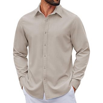 COOFANDY Men' Business Casual Shirts Long Sleeve Button Down Shirts for Men