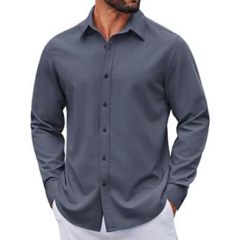 COOFANDY Men' Business Casual Shirts Long Sleeve Button Down Shirts for Men