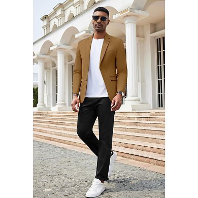 COOFANDY Mens Blazer Jacket Two-Button Casual Herringbone Sport Coats Slim Fit