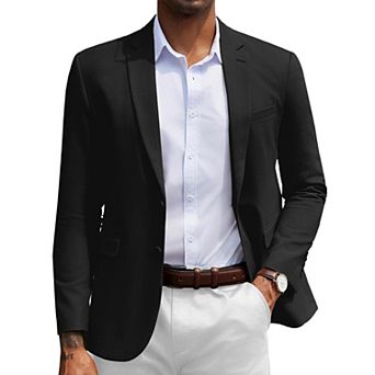 COOFANDY Mens Blazer Jacket Two-Button Casual Herringbone Sport Coats Slim Fit