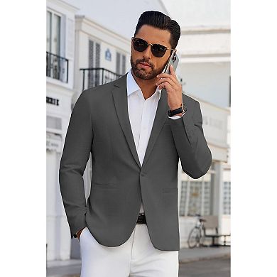 COOFANDY Men' Casual Blazer Lightweight Sport Coat One Button Suit Jacket