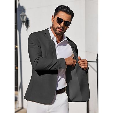 COOFANDY Men' Casual Blazer Lightweight Sport Coat One Button Suit Jacket