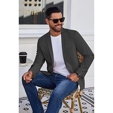COOFANDY Men' Casual Blazer Lightweight Sport Coat One Button Suit Jacket