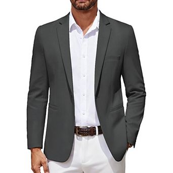COOFANDY Men' Casual Blazer Lightweight Sport Coat One Button Suit Jacket