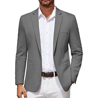 COOFANDY Men' Casual Blazer Lightweight Sport Coat One Button Suit Jacket