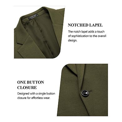 COOFANDY Grey Blazer Men Casual Knit Blazers Jacket One Button Notch Lapel Sports Coat