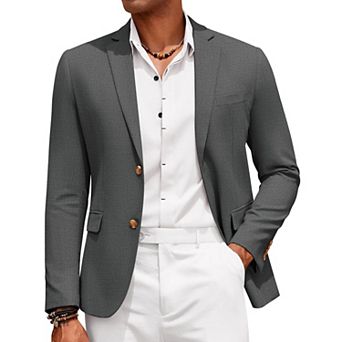 COOFANDY Mens Linen Suit Coat Cotton Linen Lightweight Jacket Regular Fit Linen Blazer Jakcet
