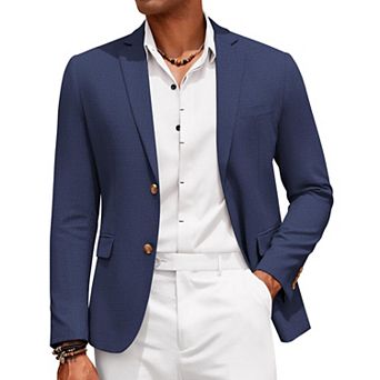 COOFANDY Mens Linen Suit Coat Cotton Linen Lightweight Jacket Regular Fit Linen Blazer Jakcet