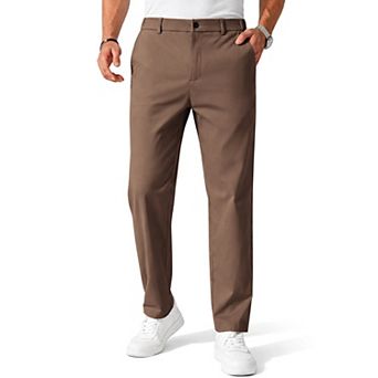 COOFANDY Men' Chinos Pants Elastic Waist Trousers Slim Fit Casual Business Dress Pants Pull On