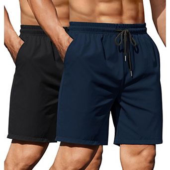 COOFANDY Men' 2 Pack Gym Workout Shorts 7 Inch Athletic Shorts Quick Dry Running Shorts