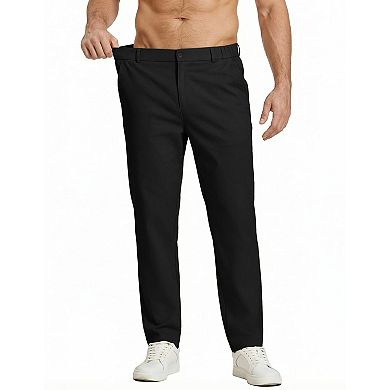 COOFANDY Men' Casual Chino Pant Elastic Waist Dress Slacks Regular Fit Stretchy Khakis Cotton Work
