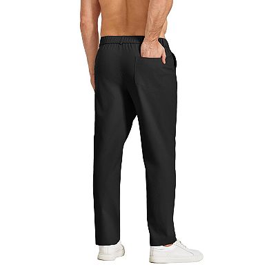 COOFANDY Men' Casual Chino Pant Elastic Waist Dress Slacks Regular Fit Stretchy Khakis Cotton Work