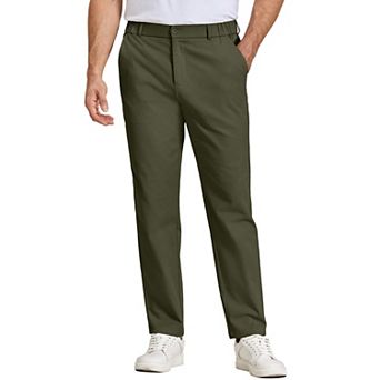 COOFANDY Men' Casual Chino Pant Elastic Waist Dress Slacks Regular Fit Stretchy Khakis Cotton Work