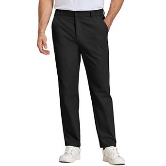 COOFANDY Men' Casual Chino Pant Elastic Waist Dress Slacks Regular Fit Stretchy Khakis Cotton Work