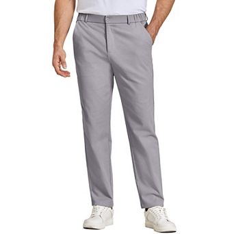 COOFANDY Men' Casual Chino Pant Elastic Waist Dress Slacks Regular Fit Stretchy Khakis Cotton Work