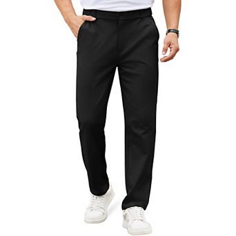 COOFANDY Men' Chinos Pants Regular Fit Flex Waistband Flat Front Golf Slacks Lightweight Trousers