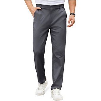 COOFANDY Mens Casual Chinos Pants Classic Fit Golf Pants Expandable Waist Straight Dress Trousers