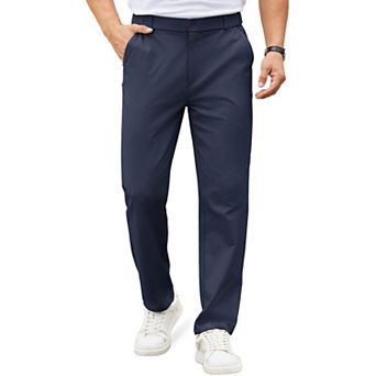 COOFANDY Mens Casual Chinos Pants Classic Fit Golf Pants Expandable Waist Straight Dress Trousers
