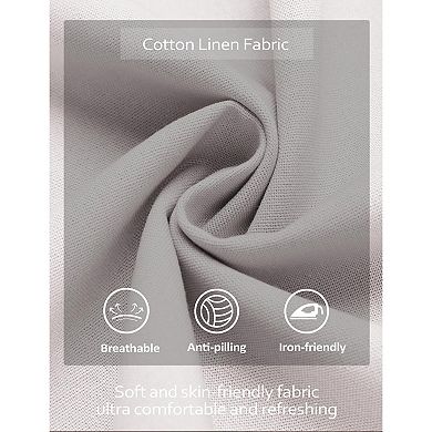 COOFANDY Men' Casual Linen Pants Lightweight Summer Beach Pant Loose Fit Drawstring Elastic Waist