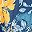 Blue Yellow Floral