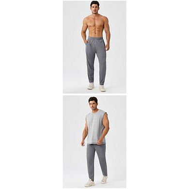 Men's Quick Dry Workout Sweatpants Elastic Fit with Internal Drawstring Casual Pants with Pockets