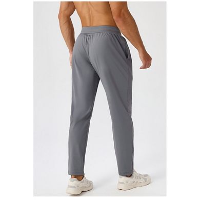 Men's Quick Dry Workout Sweatpants Elastic Fit with Internal Drawstring Casual Pants with Pockets