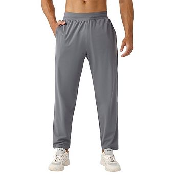 Men's Quick Dry Workout Sweatpants Elastic Fit with Internal Drawstring Casual Pants with Pockets
