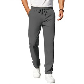 COOFANDY Mens Casual Pants Elastic Waist Chino Pants Lightweight Drawstring Pants with Pockets