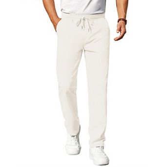 COOFANDY Mens Casual Pants Elastic Waist Chino Pants Lightweight Drawstring Pants with Pockets
