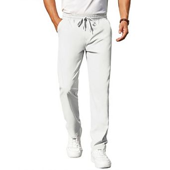 COOFANDY Mens Casual Pants Elastic Waist Chino Pants Lightweight Drawstring Pants with Pockets