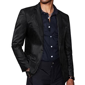 COOFANDY Mens Sparkly Blazer Regular Fit Sport Coat Metallic 70s Disco Silver Jacket