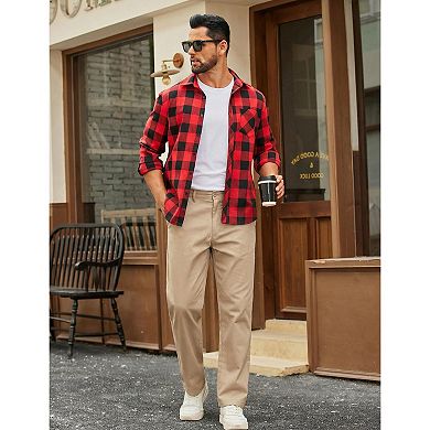 COOFANDY Mens Dress Slacks Slim Fit Suit Pant Classic Fit Flat Front ...