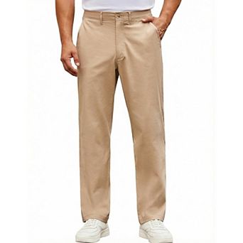 COOFANDY Mens Dress Slacks Slim Fit Suit Pant Classic Fit Flat Front Khaki Stretch Chino Pants